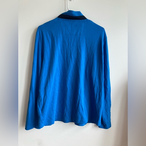 Calvin  Klein Men’s half zip blue  pullover large - Picture 3 of 6